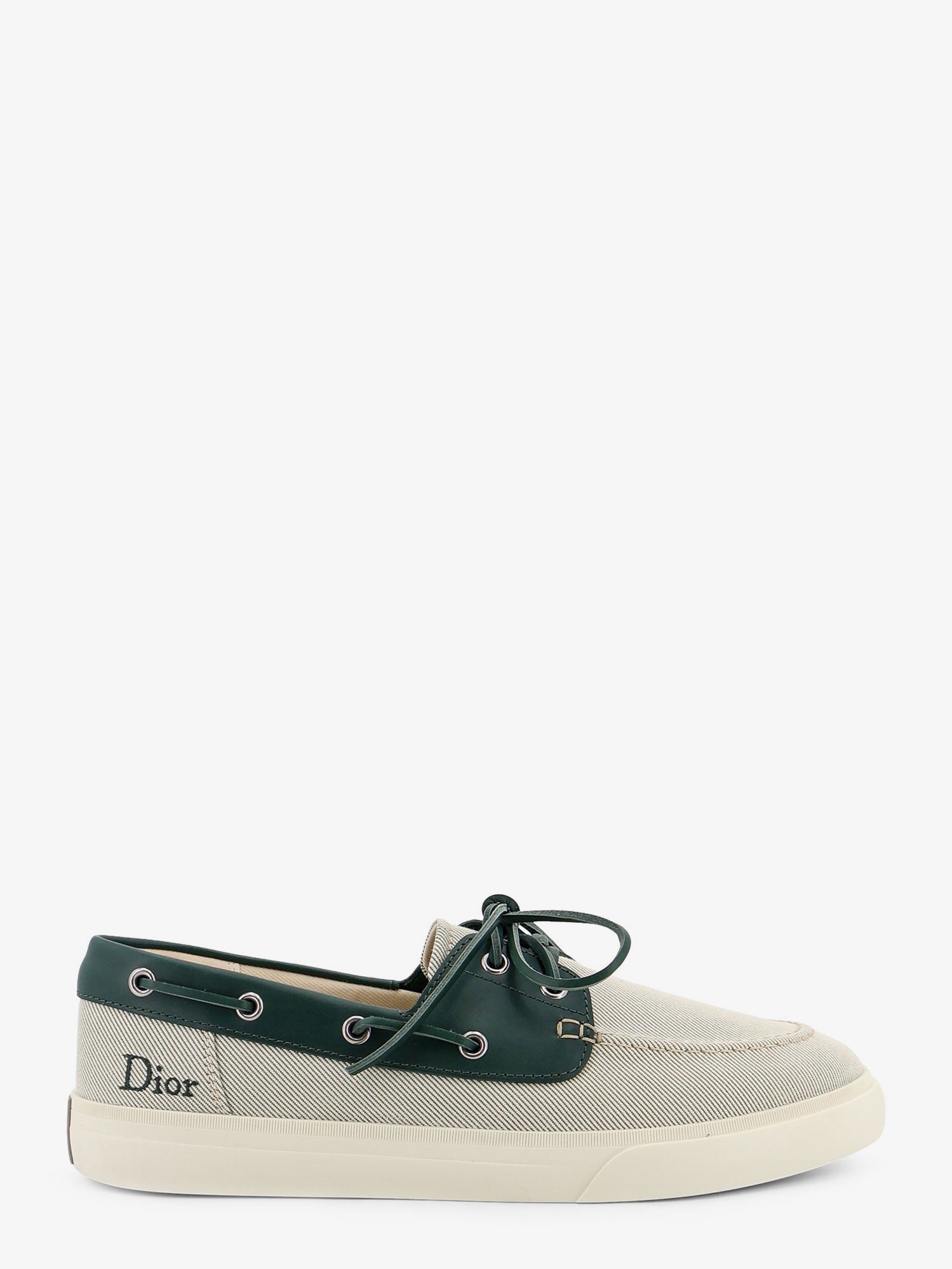 Dior Men's Chester Dioriviera Canvas and Leather Loafers Green