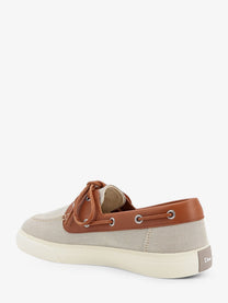 Dior Men's Chester Dioriviera Canvas and Leather Loafers Brown