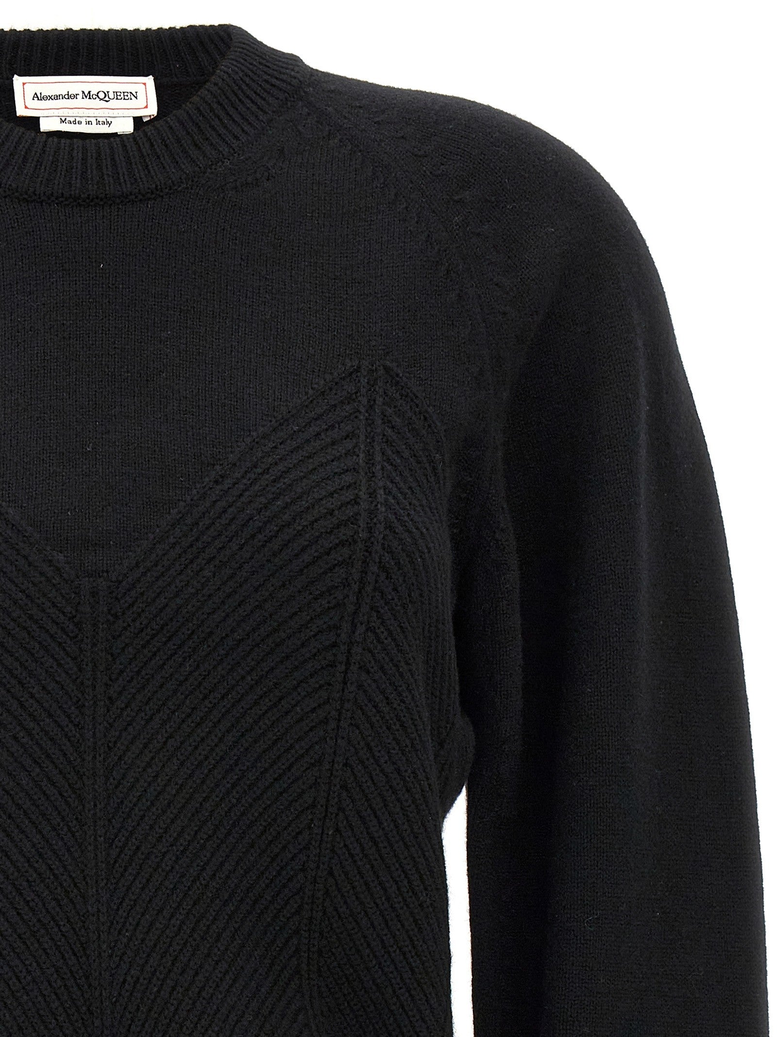 Alexander McQueen Chevron Corset Sweater Black