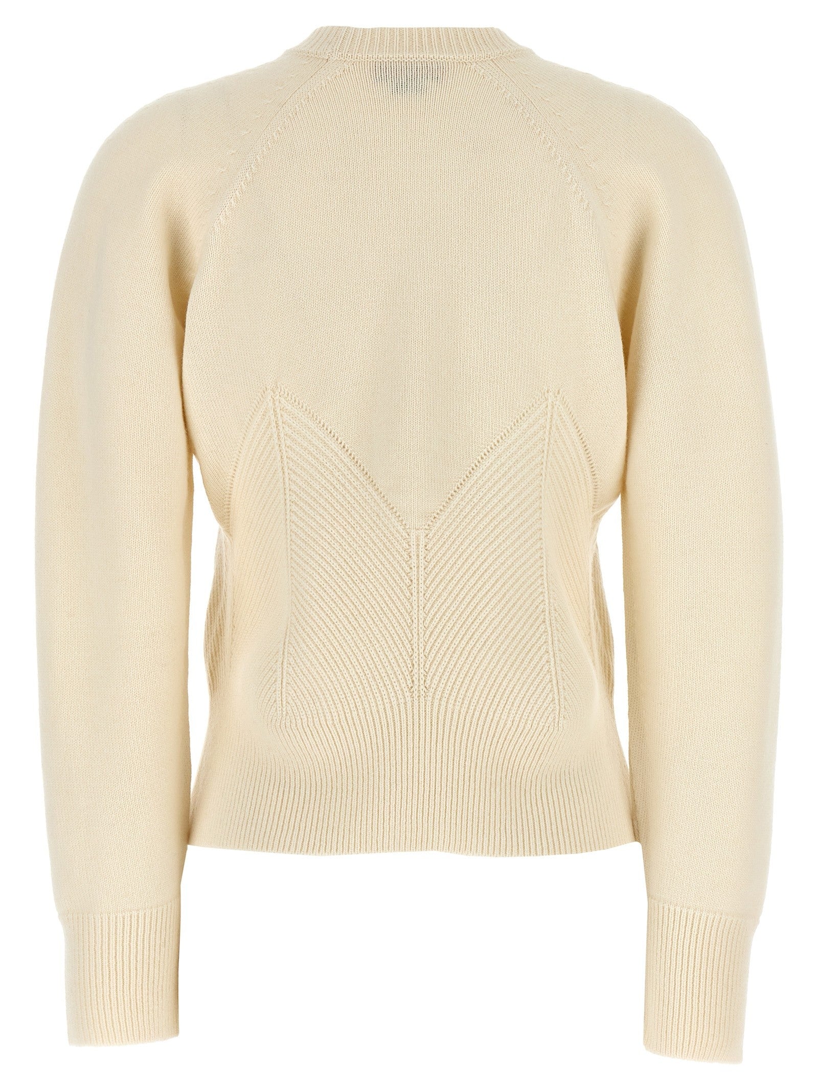 Alexander McQueen Chevron Corset Sweater White