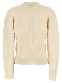 Alexander McQueen Chevron Corset Sweater White