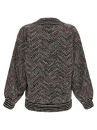 Missoni Chevron Knit Bomber Jacket Gold, view 2