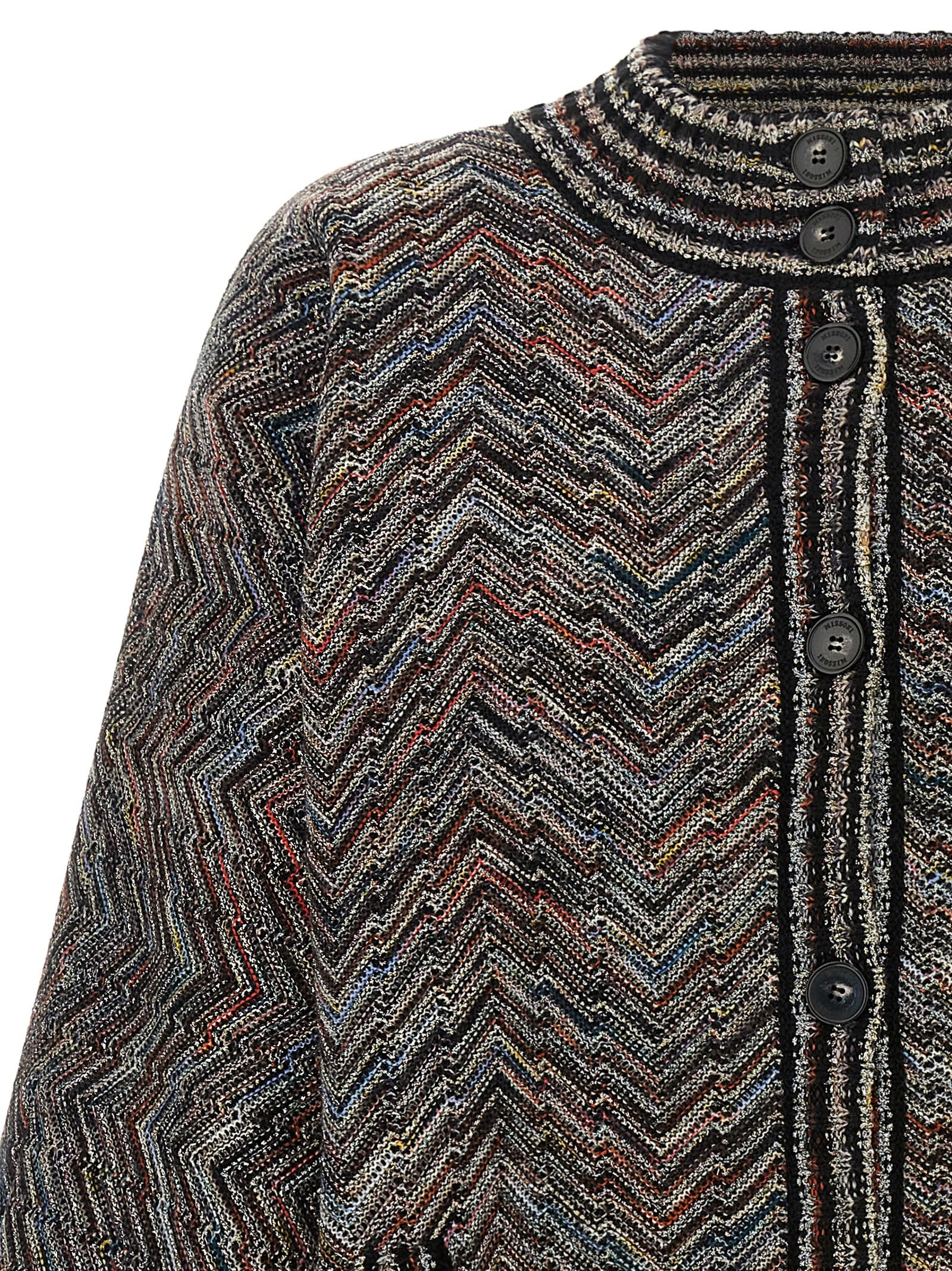 Missoni Chevron Knit Bomber Jacket Gold