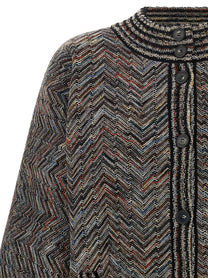 Missoni Chevron Knit Bomber Jacket Gold