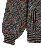 Missoni Chevron Knit Bomber Jacket Gold, view 4