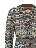 Missoni Chevron Lamé Cardigan Gold, view 3