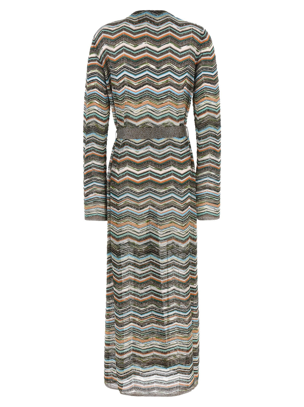 Missoni Chevron Lamé Cardigan Gold