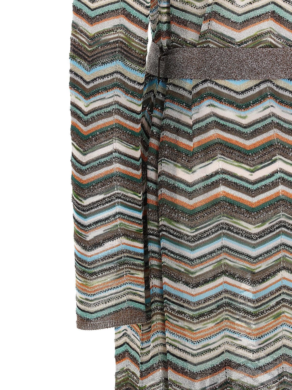 Missoni Chevron Lamé Cardigan Gold, view 4