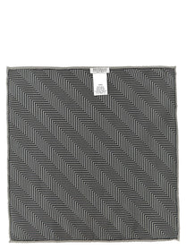 Brunello Cucinelli Chevron Pocket Clutch Grey