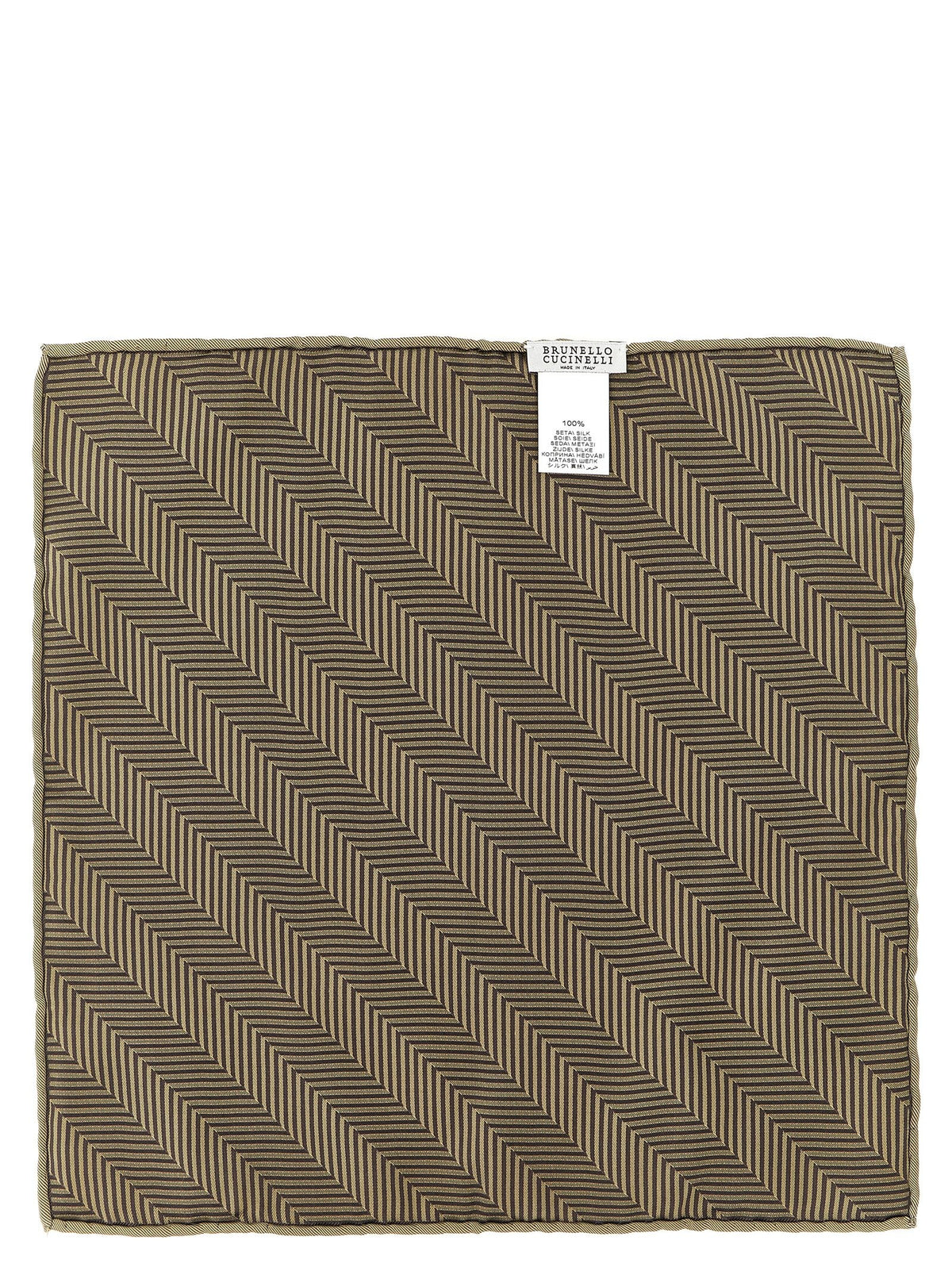Brunello Cucinelli Chevron Pocket Clutch Beige, view 2