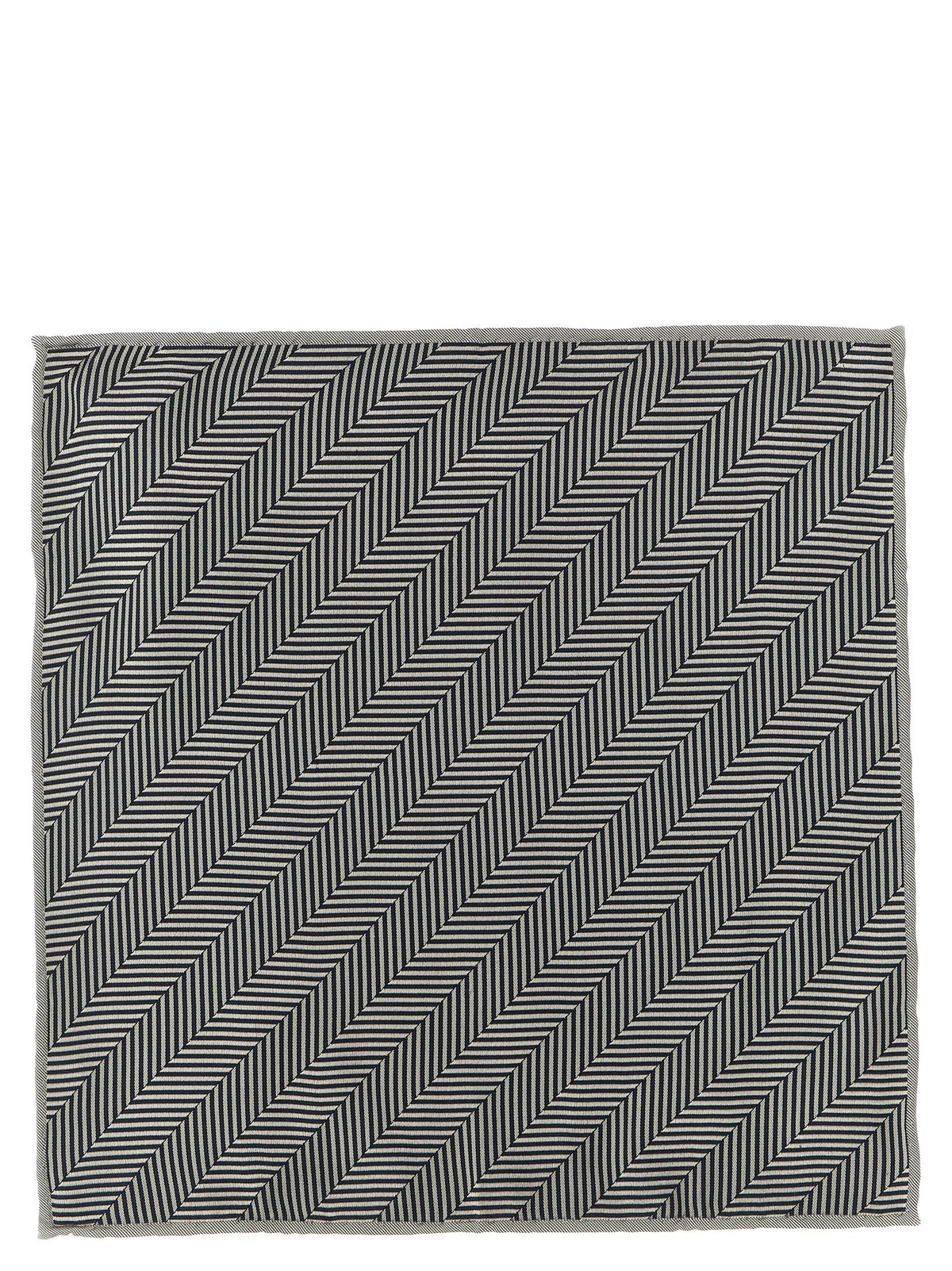 Brunello Cucinelli Chevron Pocket Clutch Grey