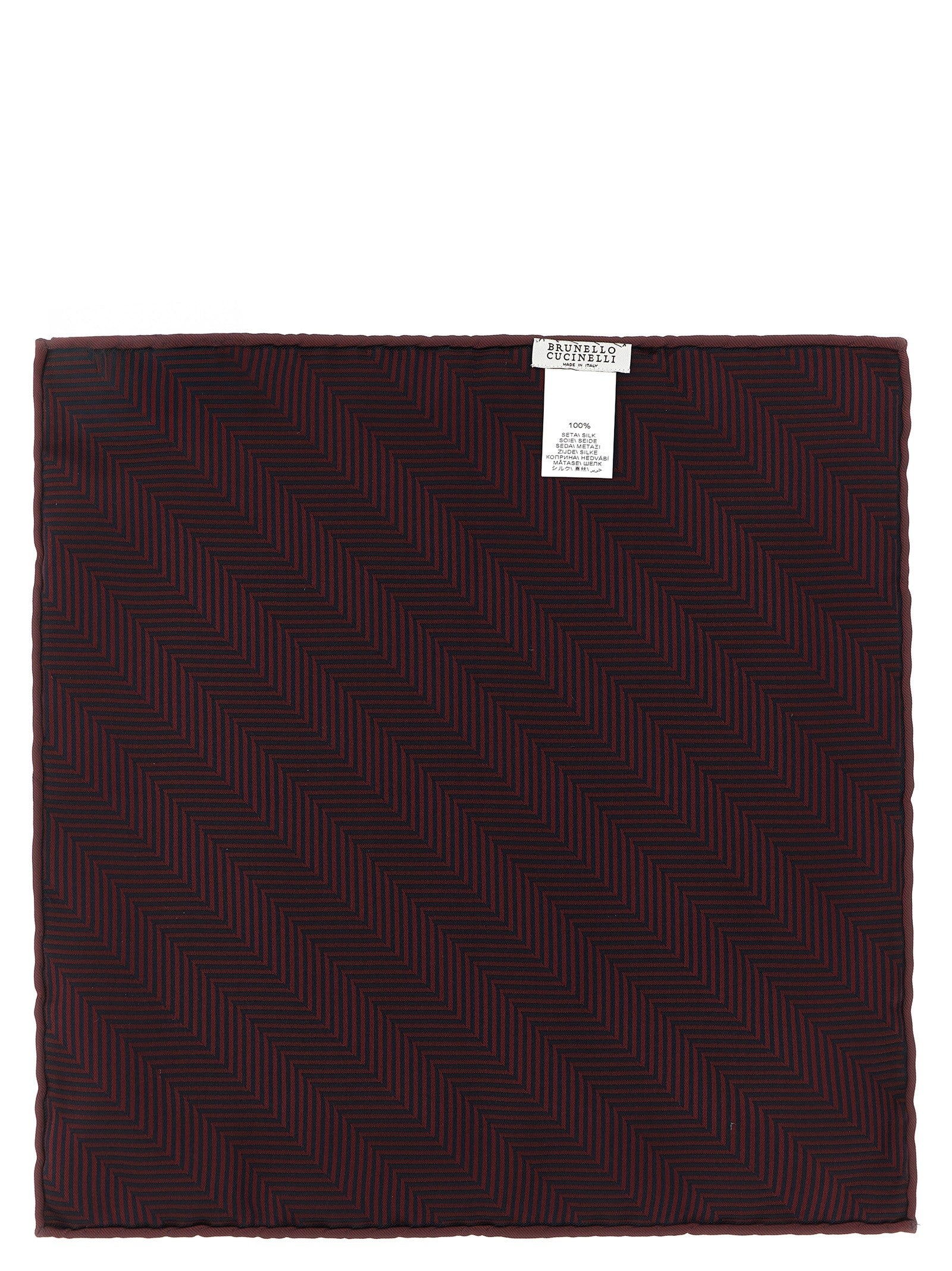 Brunello Cucinelli Chevron Pocket Clutch Red