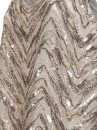 Brunello Cucinelli Women's Chevron Sequin Top FEATHER