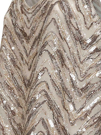 Brunello Cucinelli Women's Chevron Sequin Top FEATHER