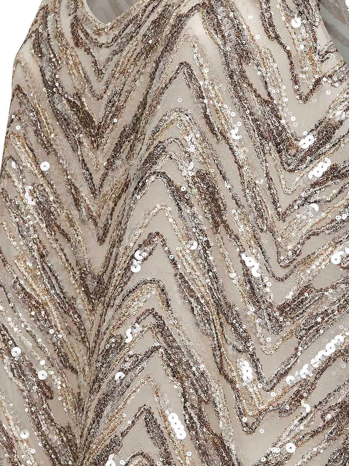Brunello Cucinelli Women's Chevron Sequin Top FEATHER