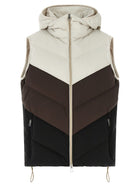 Kiton Chevron Stitching Padded Vest Gold