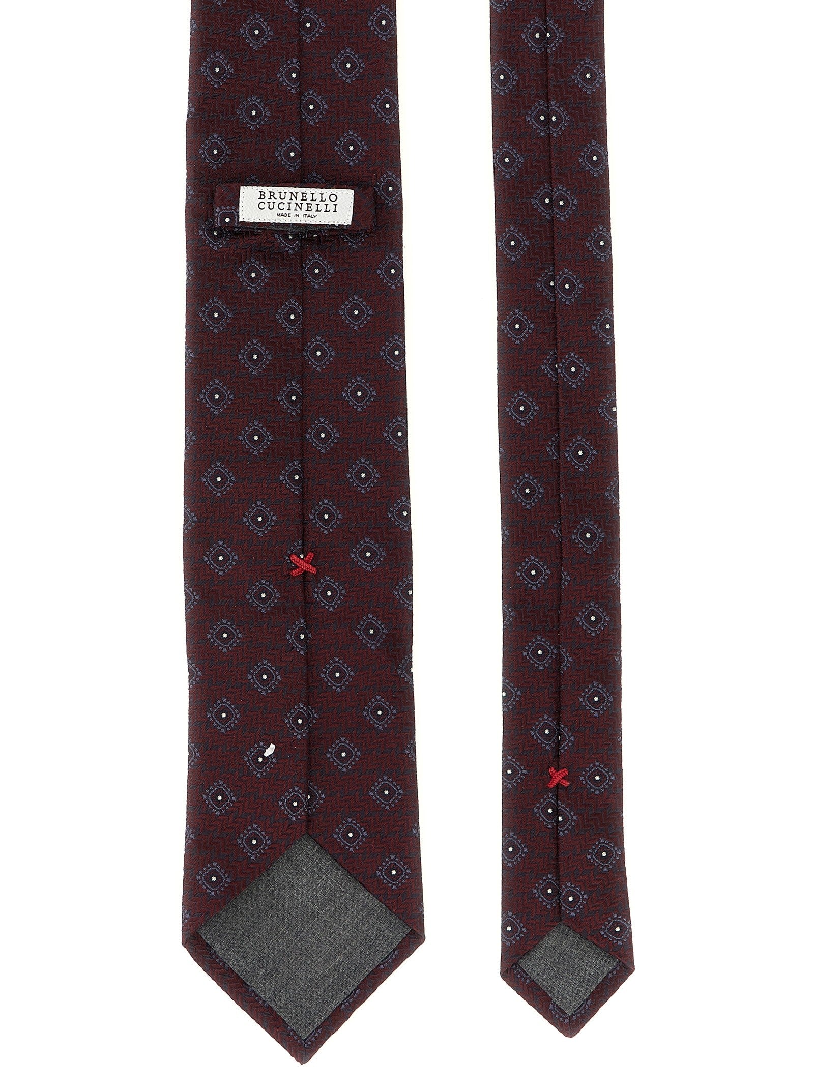 Brunello Cucinelli Chevron Tie Red