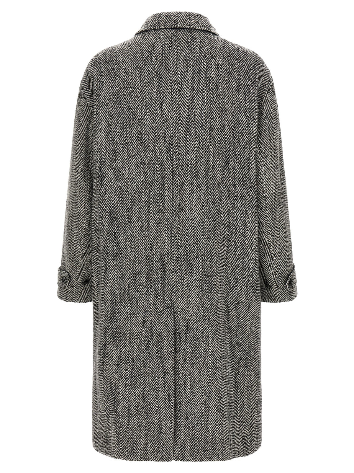 Dolce&amp;Gabbana Chevron Wool Coat Gold