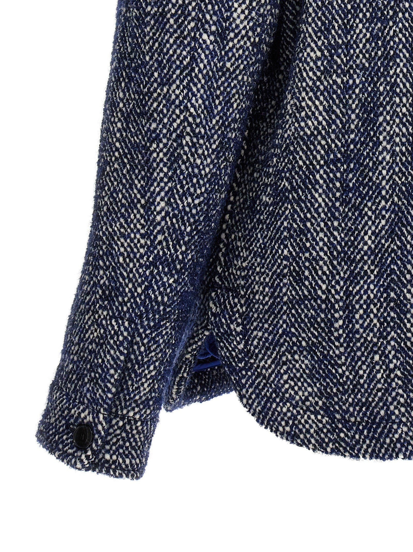 ETRO Chevron Wool Jacket Blue