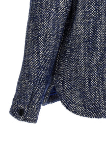 ETRO Chevron Wool Jacket Blue