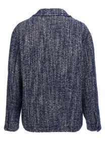 ETRO Chevron Wool Jacket Blue