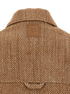 Ami Paris Chevron Wool Overshirt Brown, view 5
