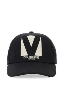 Valentino Men's Chez Valentino Embroidered Baseball Cap Black