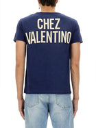 Valentino Men's Chez Valentino Print and Patch Shirt Blue, view 3