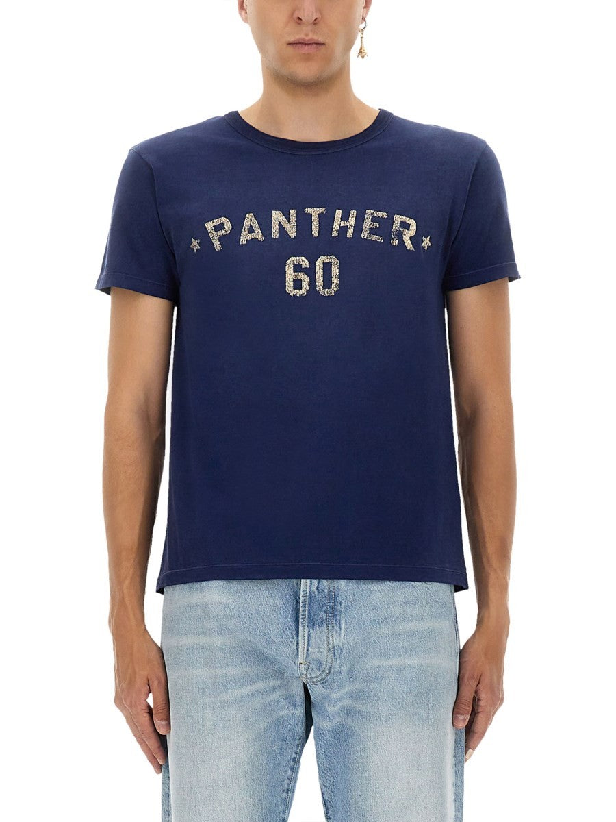 Valentino Men's Chez Valentino Print and Patch Shirt Blue