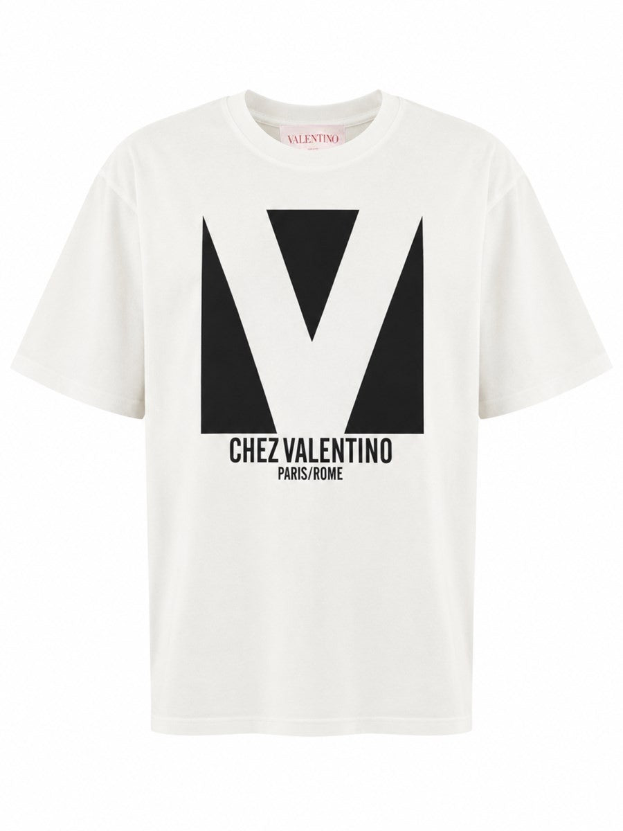 Valentino Women's Chez Valentino Print Shirt White