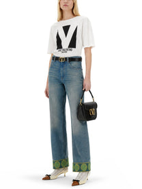 Valentino Women's Chez Valentino Print Shirt White