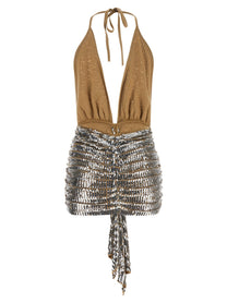 Dsquared2 Chic Night Dress Silver