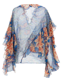 ETRO Chiffon Blouse Blue