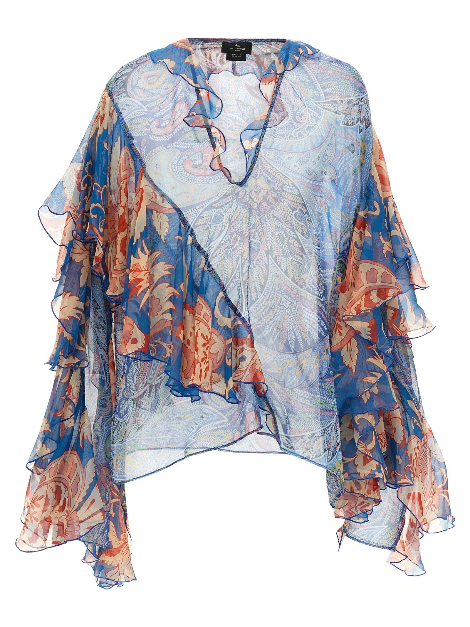 ETRO Chiffon Blouse Blue
