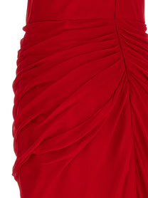 Carolina Herrera Chiffon Dress Red