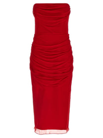 Carolina Herrera Chiffon Dress Red