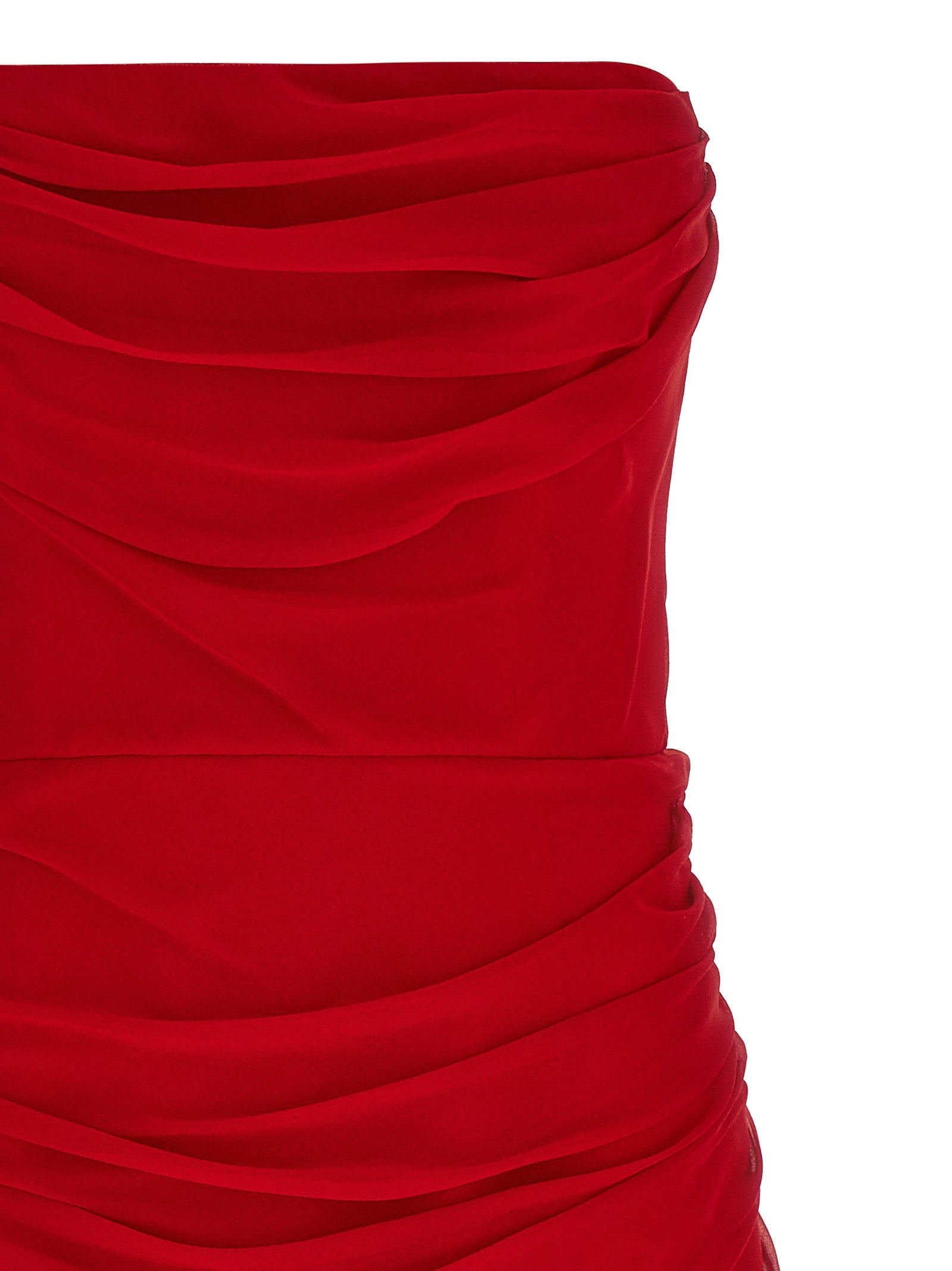 Carolina Herrera Chiffon Dress Red