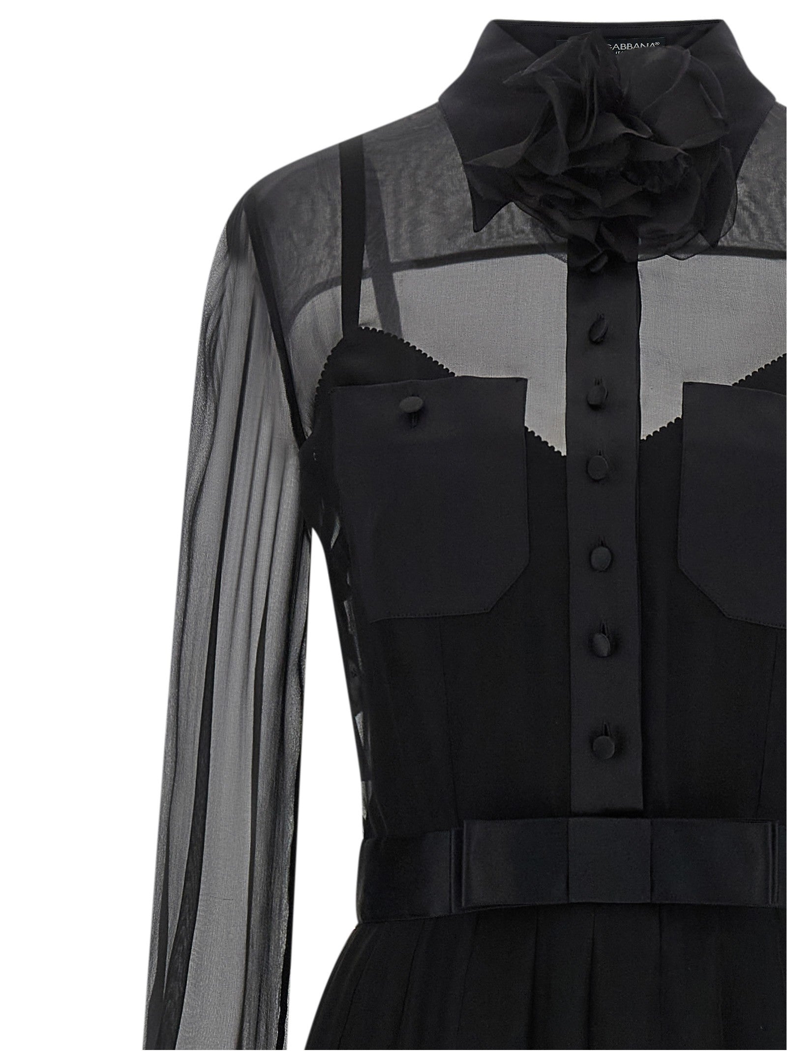 Dolce &amp; Gabbana Chiffon Dress Black