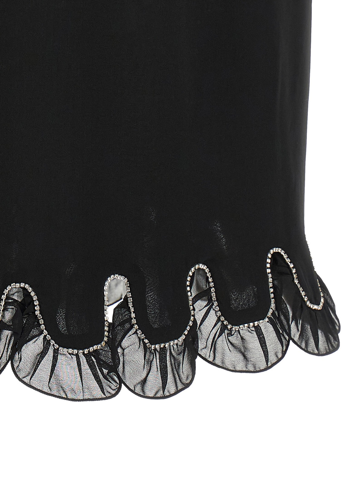 ROTATE Birger Christensen Chiffon Flounces Skirt Black