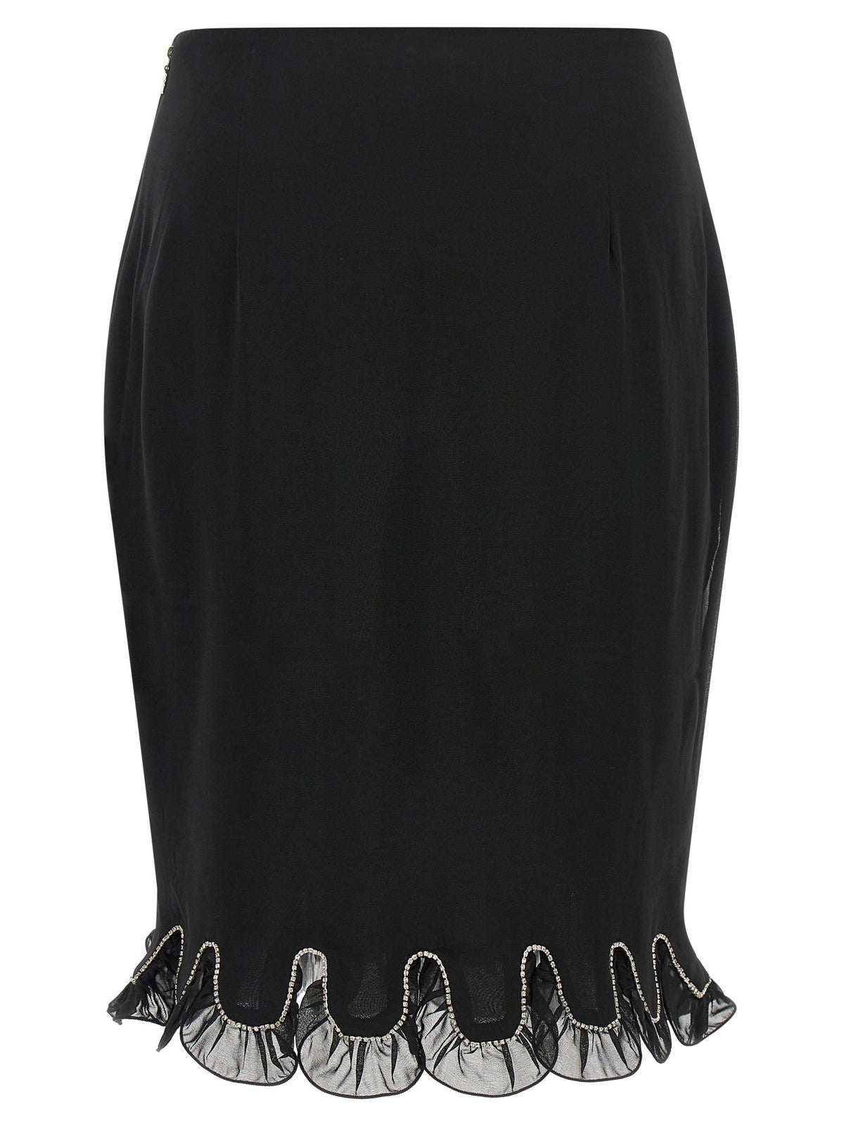 ROTATE Birger Christensen Chiffon Flounces Skirt Black