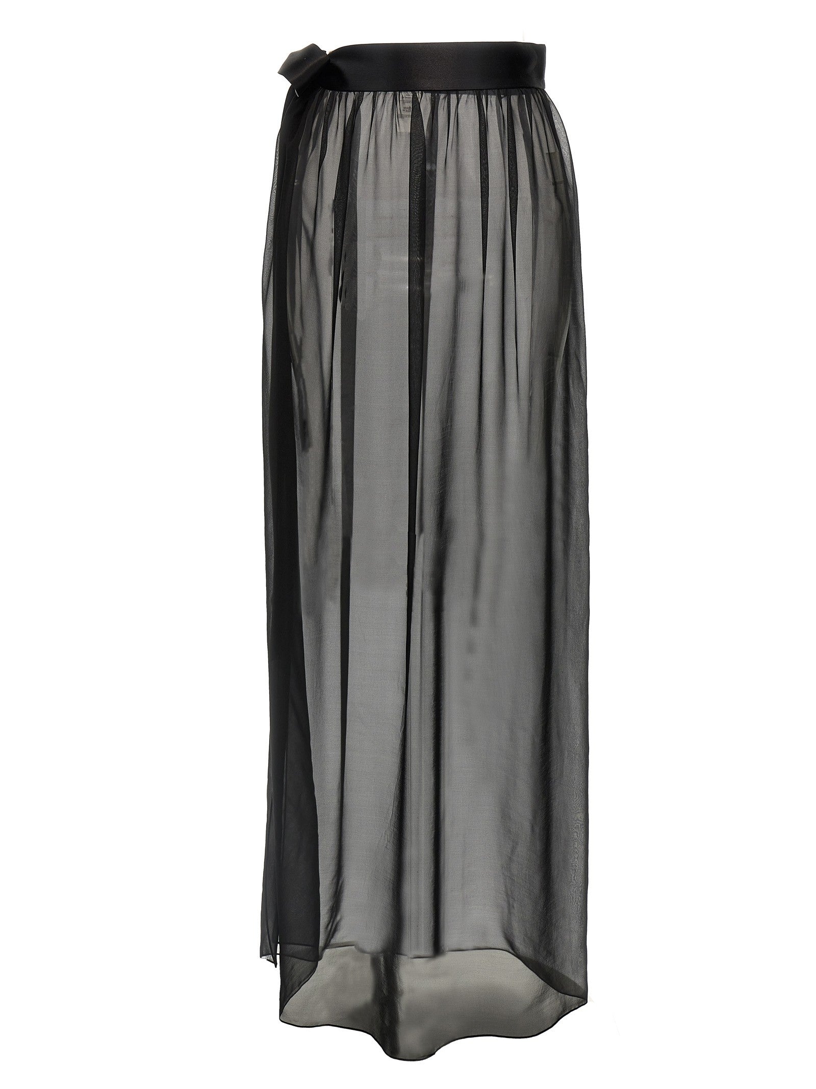 Dolce &amp; Gabbana Chiffon Long Skirt Black