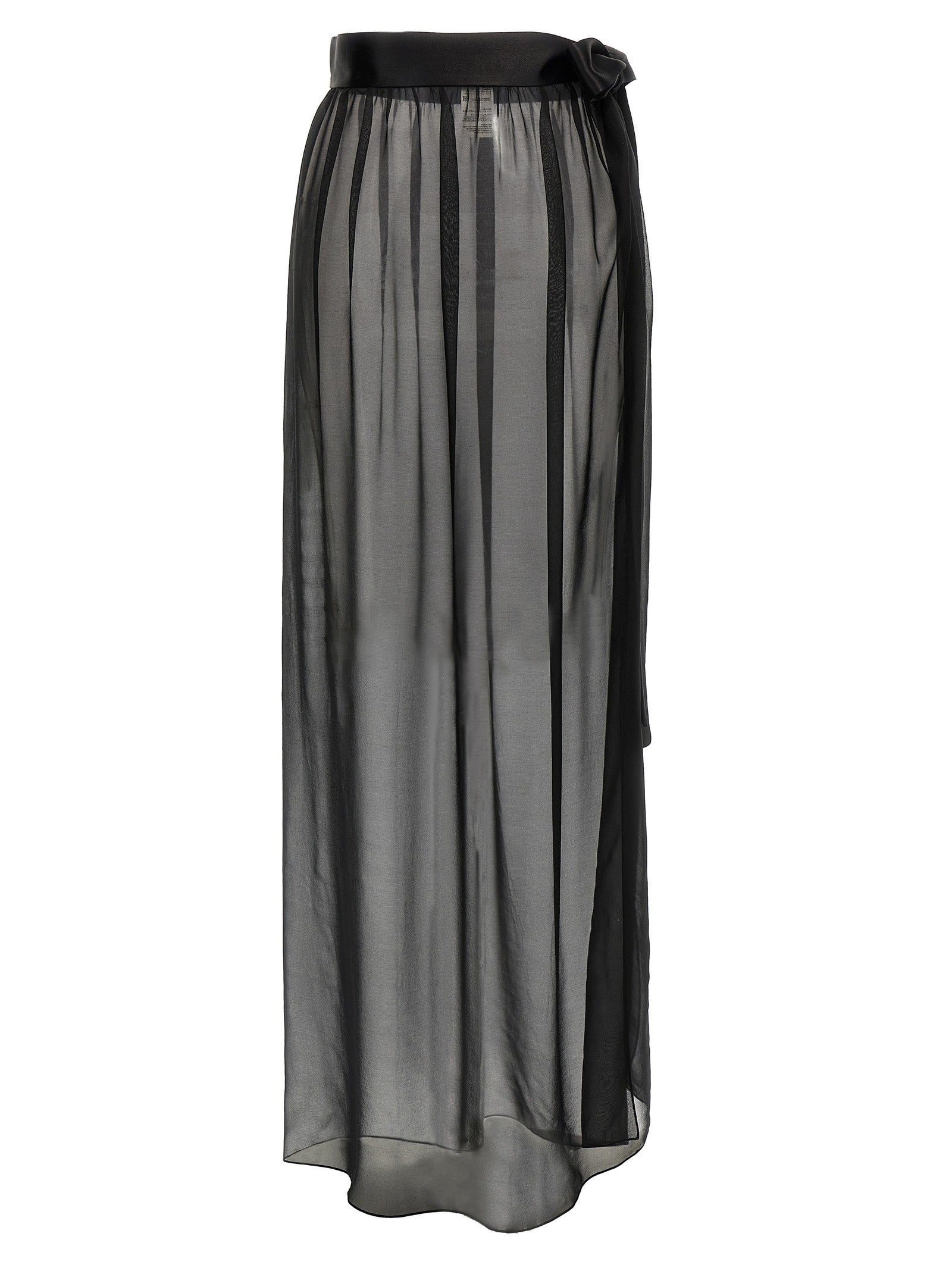 Dolce &amp; Gabbana Chiffon Long Skirt Black