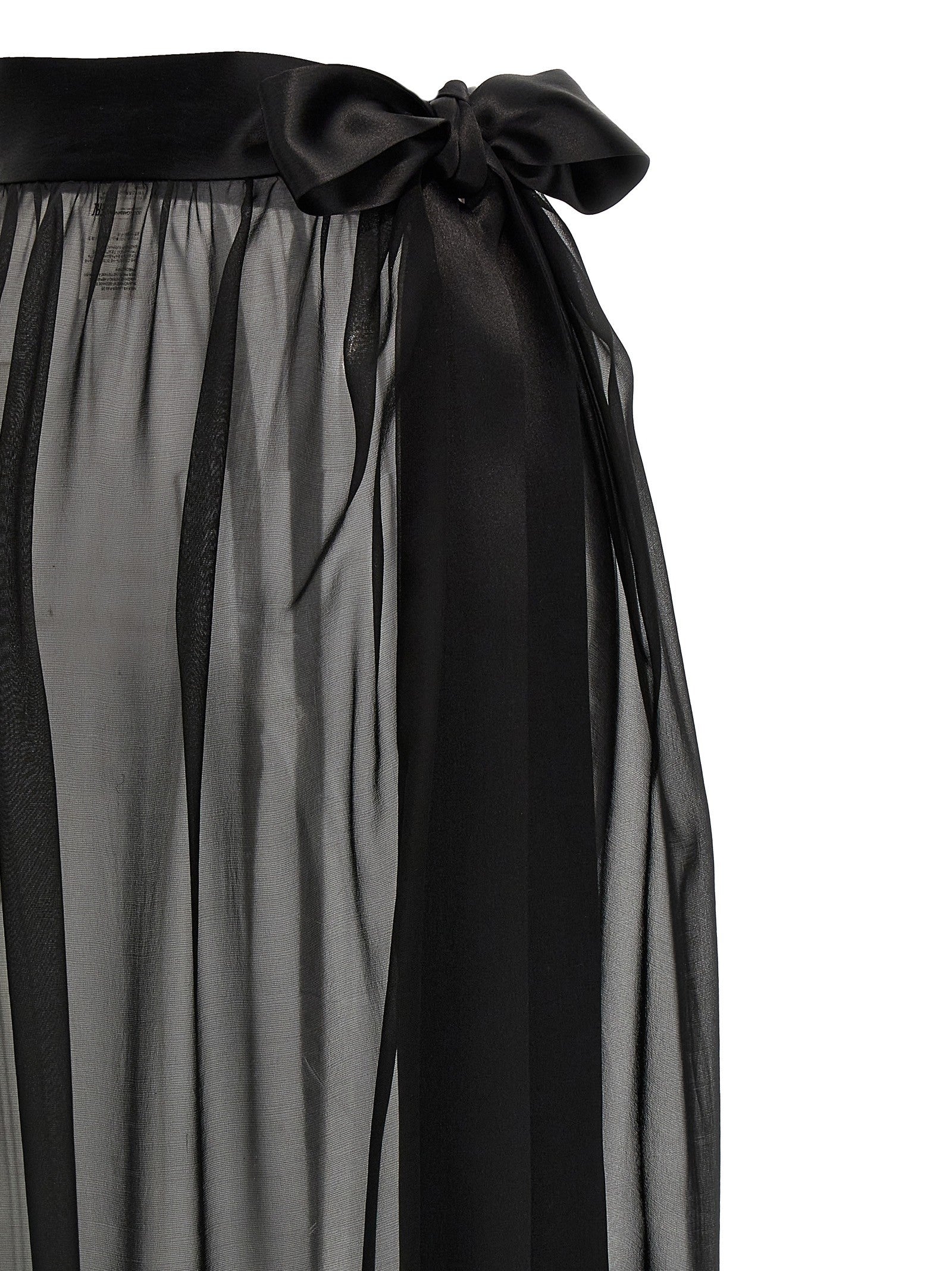 Dolce &amp; Gabbana Chiffon Long Skirt Black