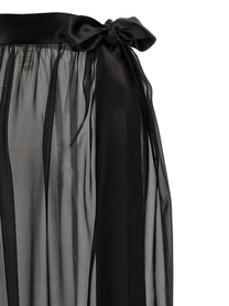 Dolce &amp; Gabbana Chiffon Long Skirt Black
