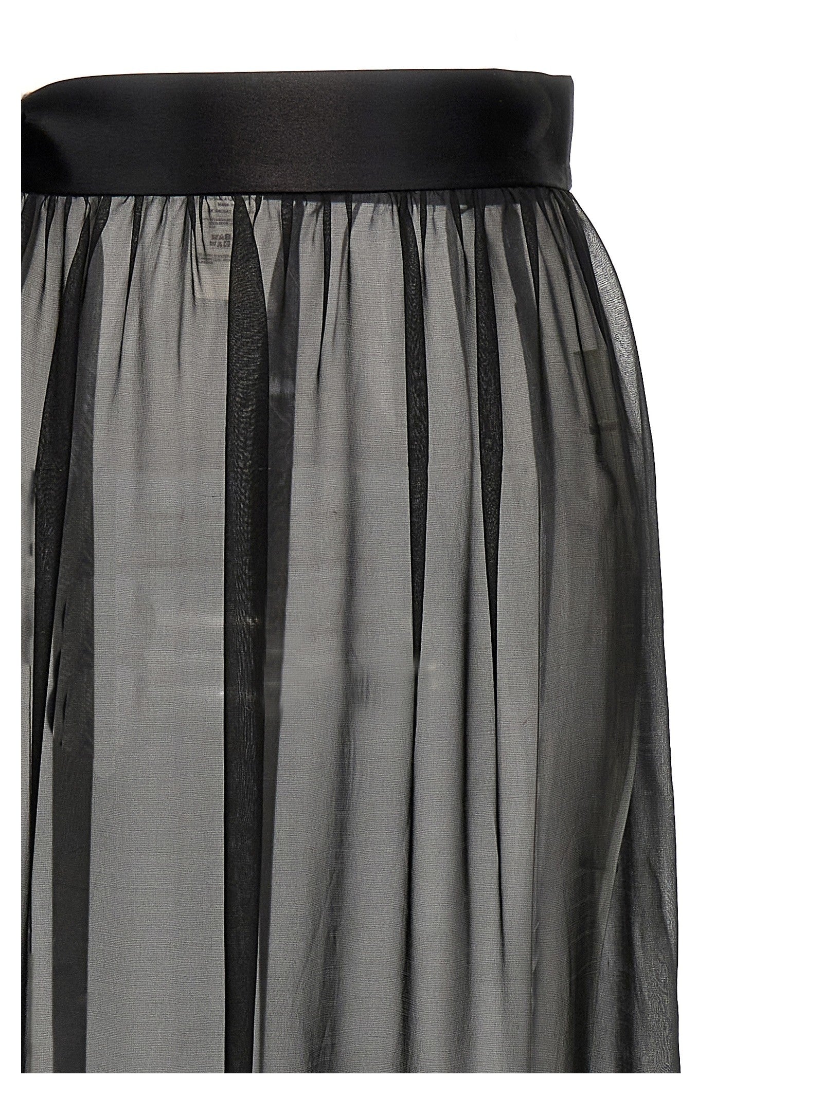 Dolce &amp; Gabbana Chiffon Long Skirt Black