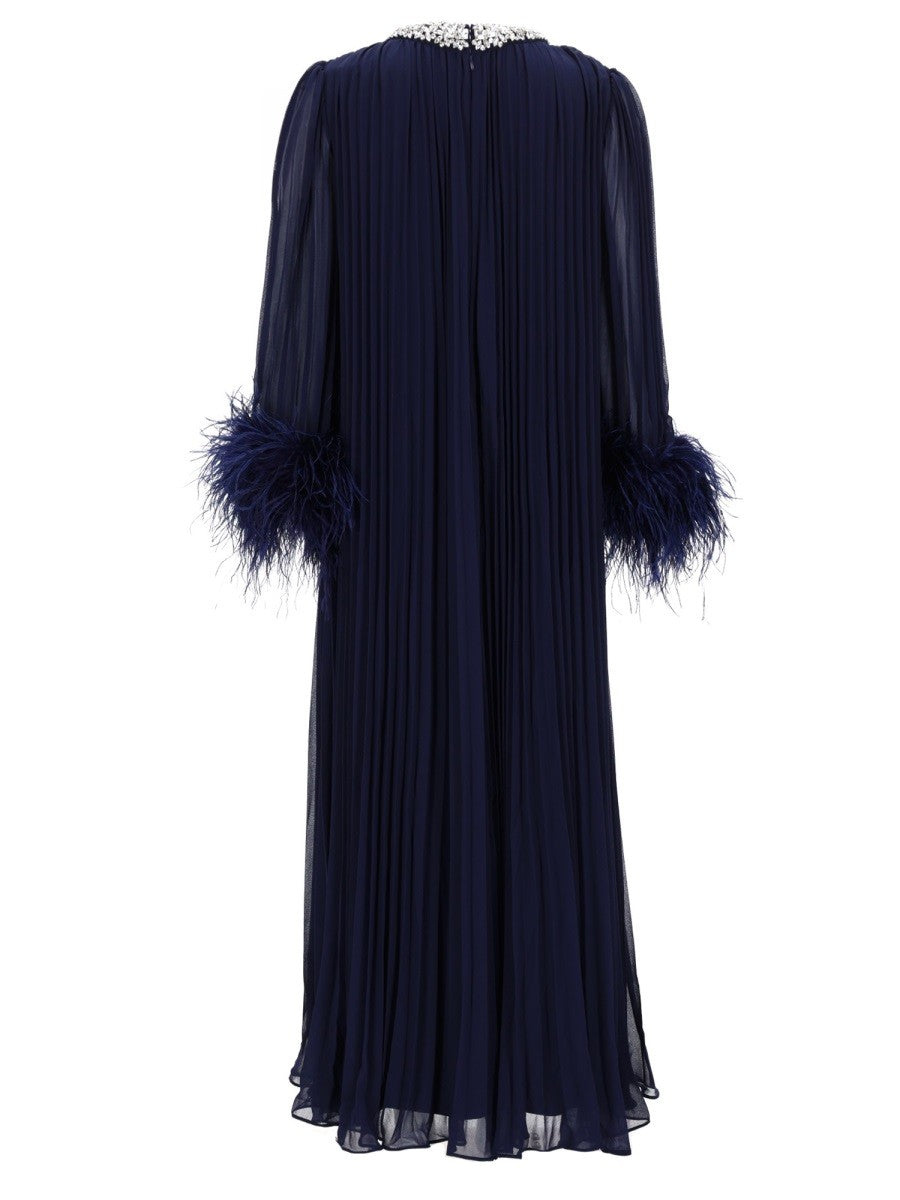 self-portrait Women's Chiffon Midi Dress Blue