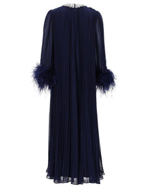 self-portrait Women's Chiffon Midi Dress Blue