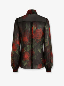 Dolce &amp; Gabbana Women's Chiffon Shirt Black