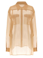 Alberta Ferretti Chiffon Shirt Beige, view 2