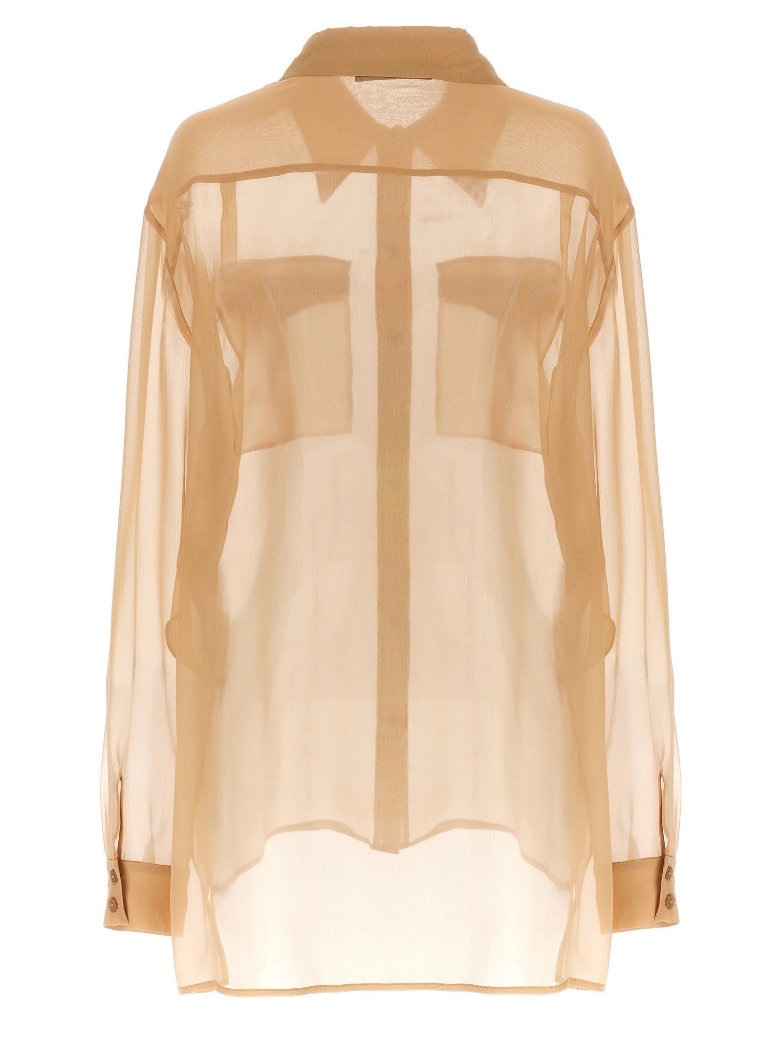 Alberta Ferretti Chiffon Shirt Beige